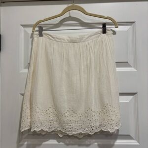 Old Navy Cream Eyelet Skater Skirt